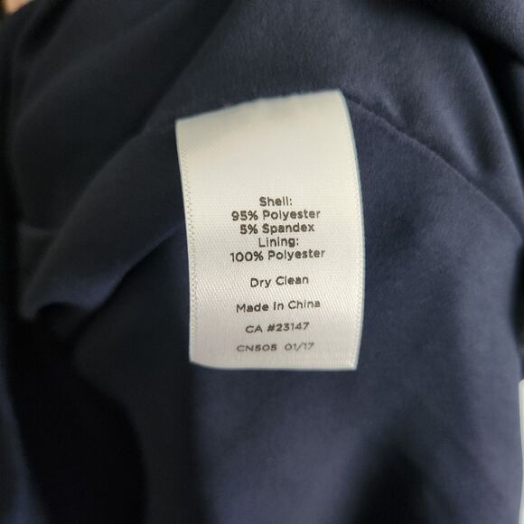 Talbots Womens Size 8 Midi Dress Blue Floral Zip Back Lined Ruffle Hem - Picture 12 of 13